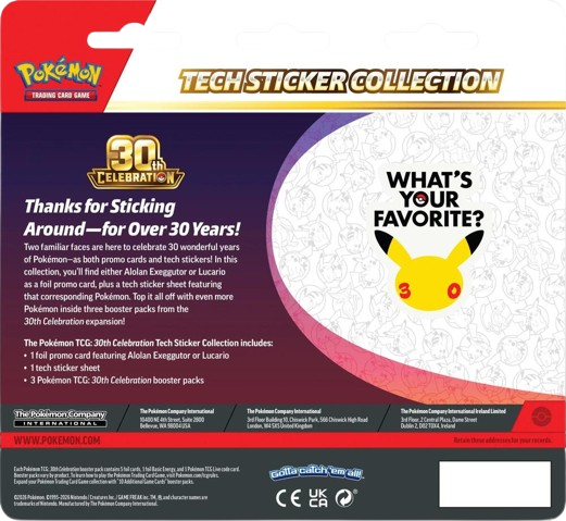 30th Celebration Tech Sticker (Lucario)